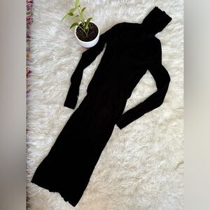 Sexy black sweater dress